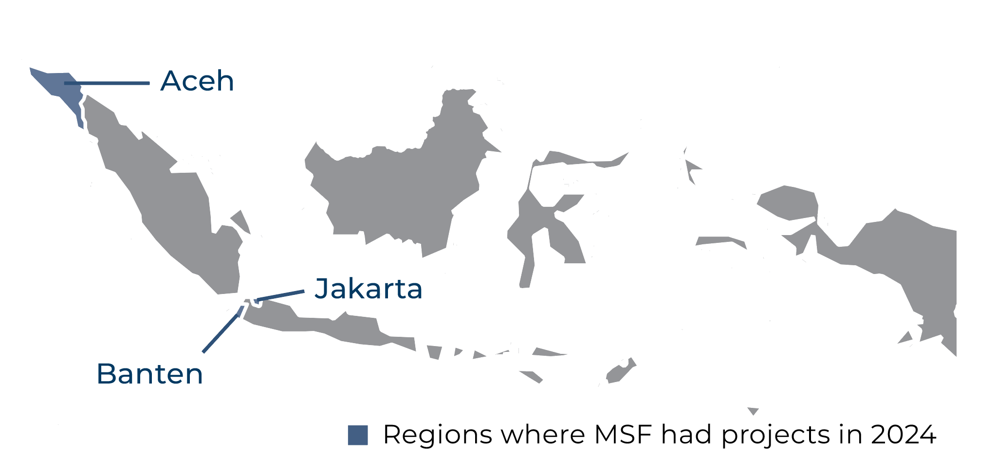 Map of msf activities in indonesia
