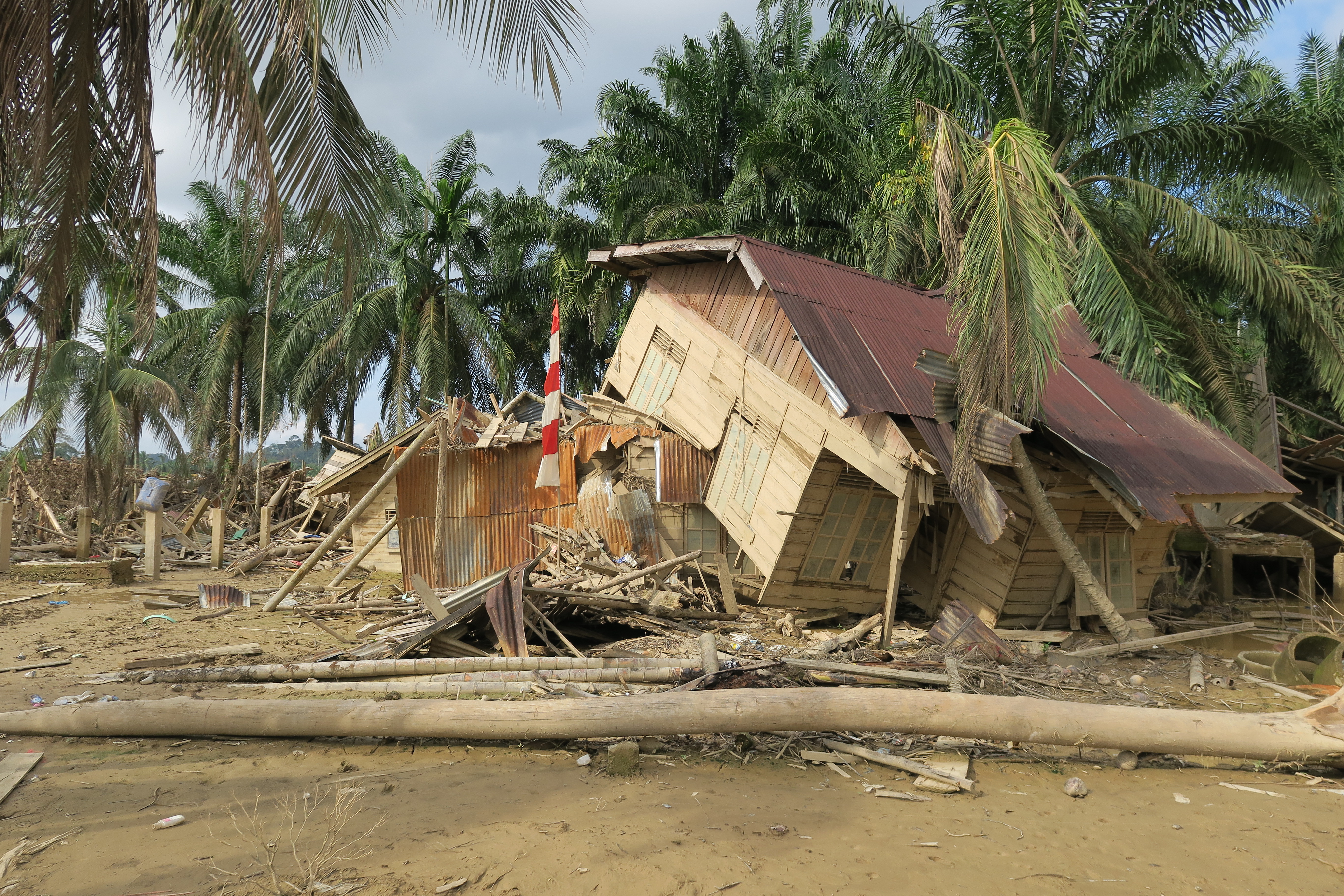 House destroyed because of the cyclone