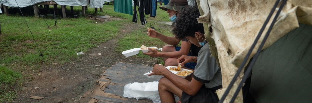 vluchtelingen in Lajas Blancas