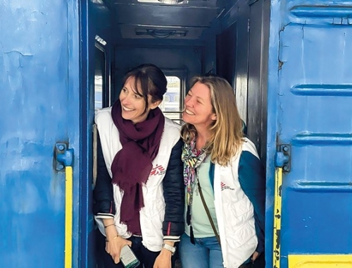 marie werkte sinds april in onze medische trein in Oekraïne